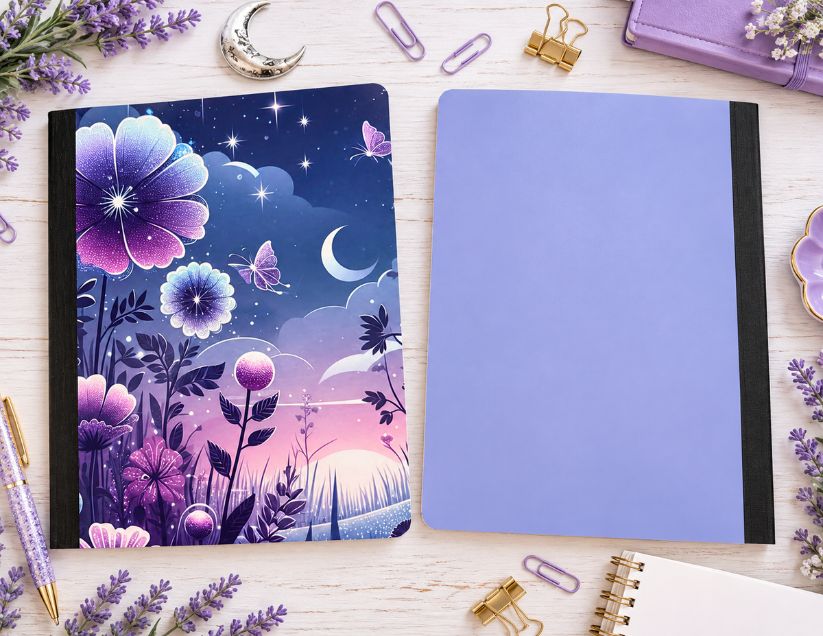 Decorative Vinyl Covered Composition Notebook Fairy Evening Sky