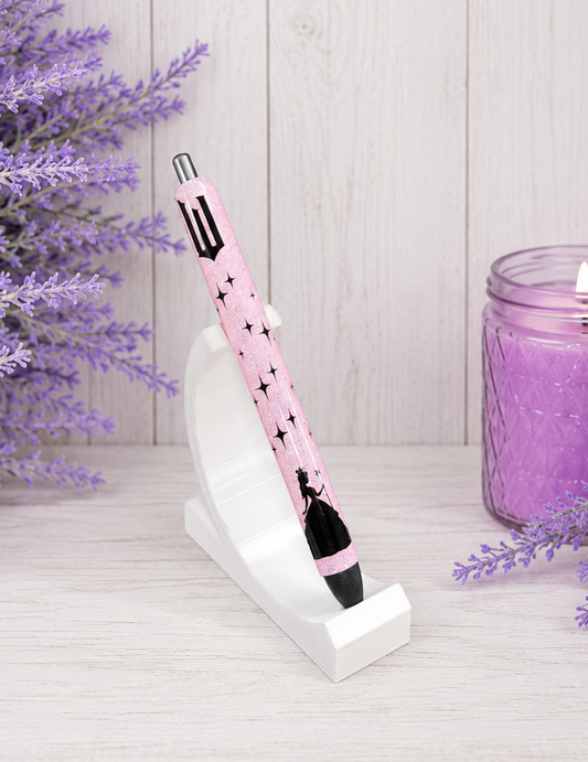 Handmade Wicked Themed Glinda glitter pen with free refill