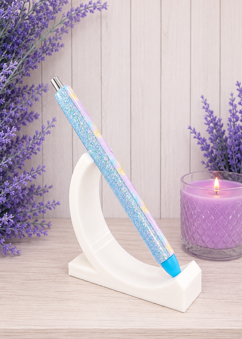 Handmade Pastel Butterflies with pink & blue glitter mix pen with free refill