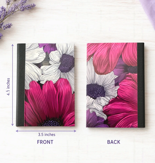 Decorative Vinyl Covered MINIATURE Composition Notebook Flowers 9