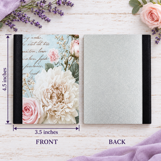 Decorative Vinyl Covered MINIATURE Composition Notebook French Stationary