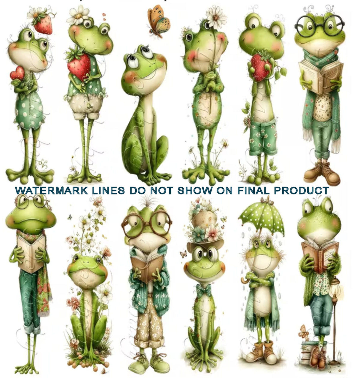 Handmade Frog glitter pen with free refill 2