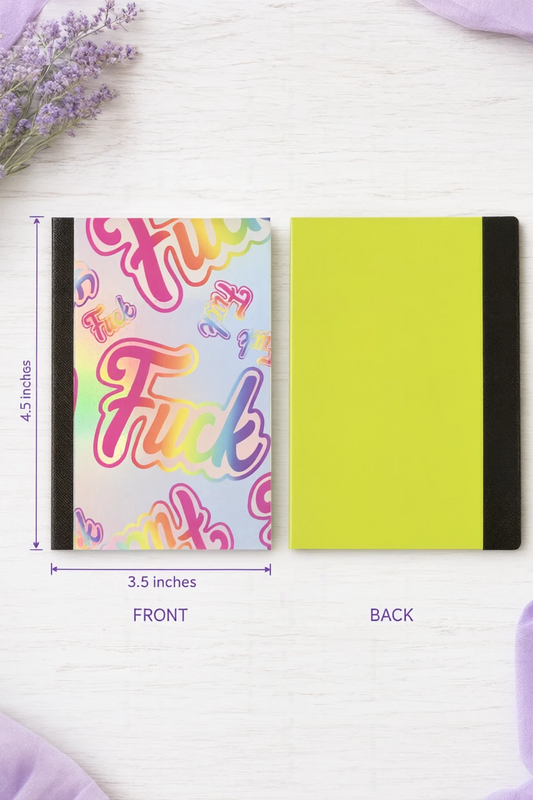 Decorative Vinyl Covered MINIATURE Composition Notebook Bad Word