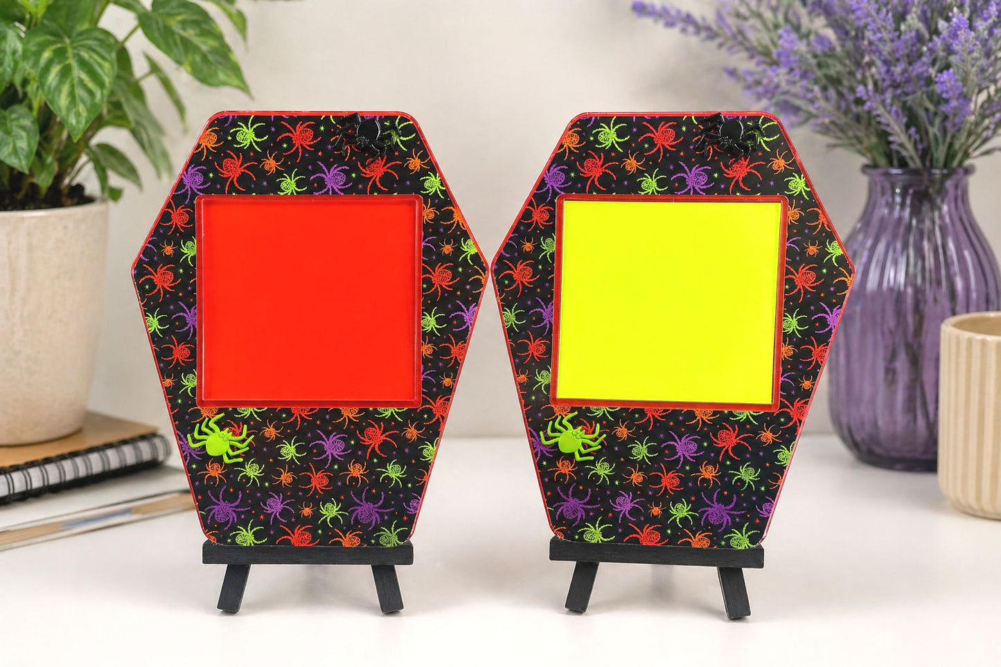 Handmade Halloween Coffin Sticky Note Holder