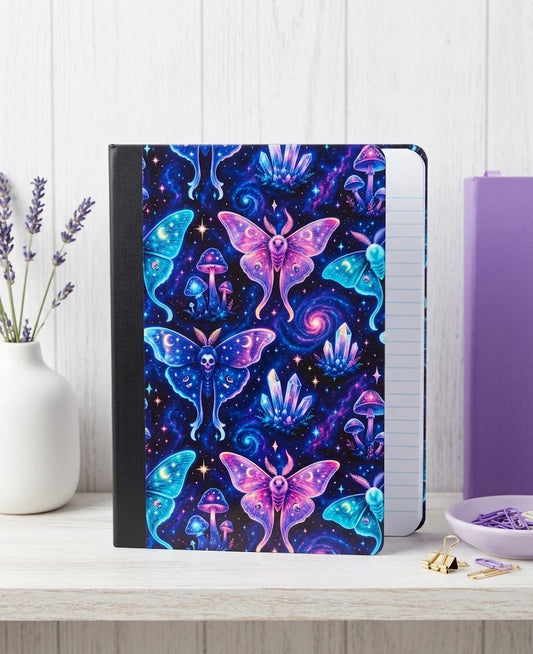 Decorative Vinyl Covered Composition Notebook Steampunk Butterflies