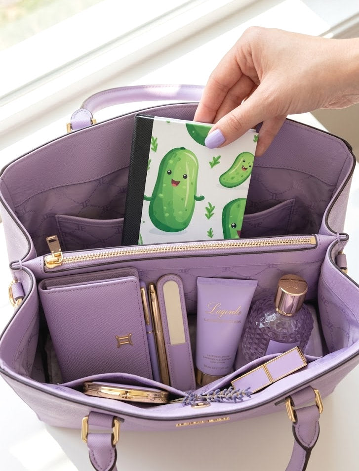 Decorative Vinyl Covered MINIATURE Composition Notebook Pickles