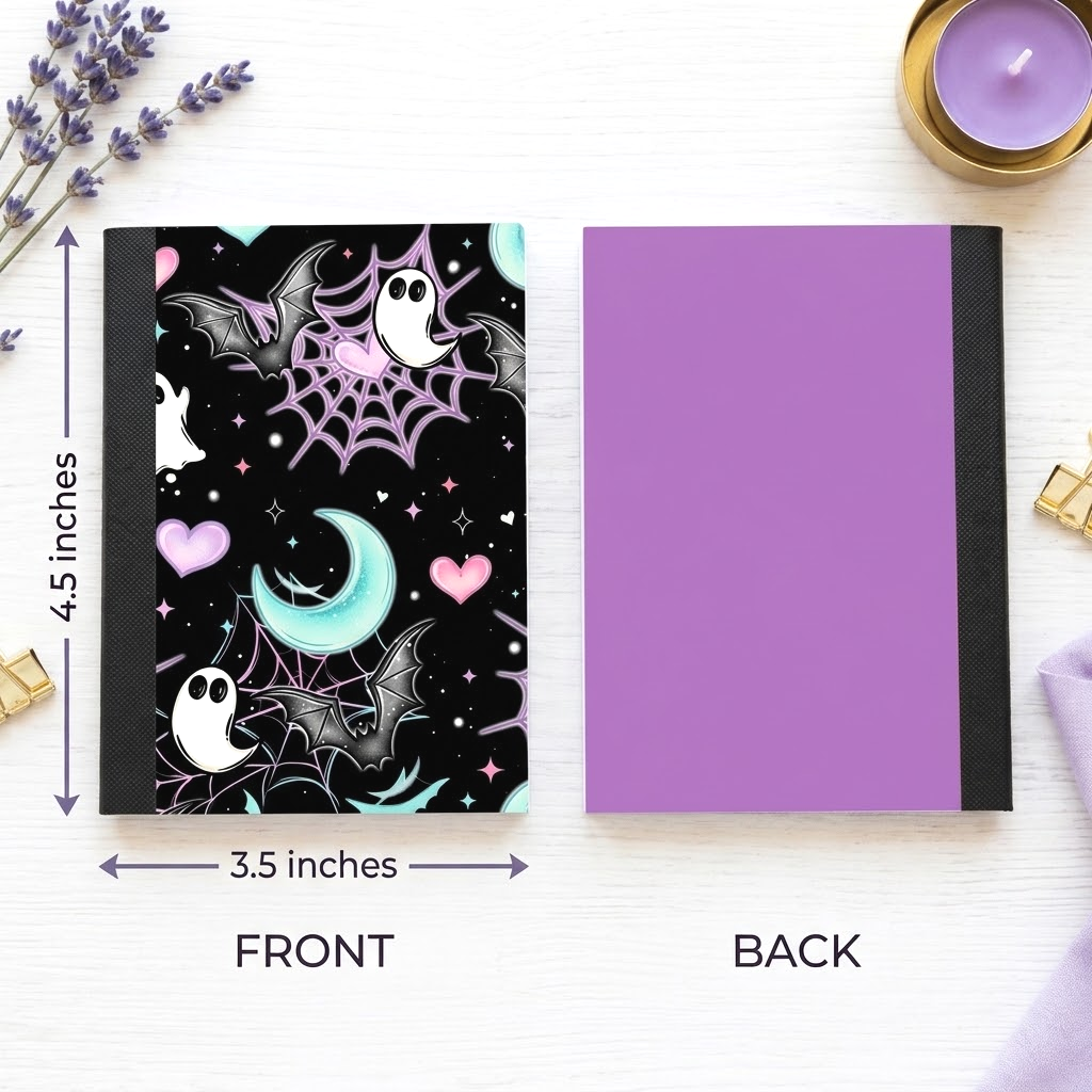 Decorative Vinyl Covered MINIATURE Composition Notebook Halloween