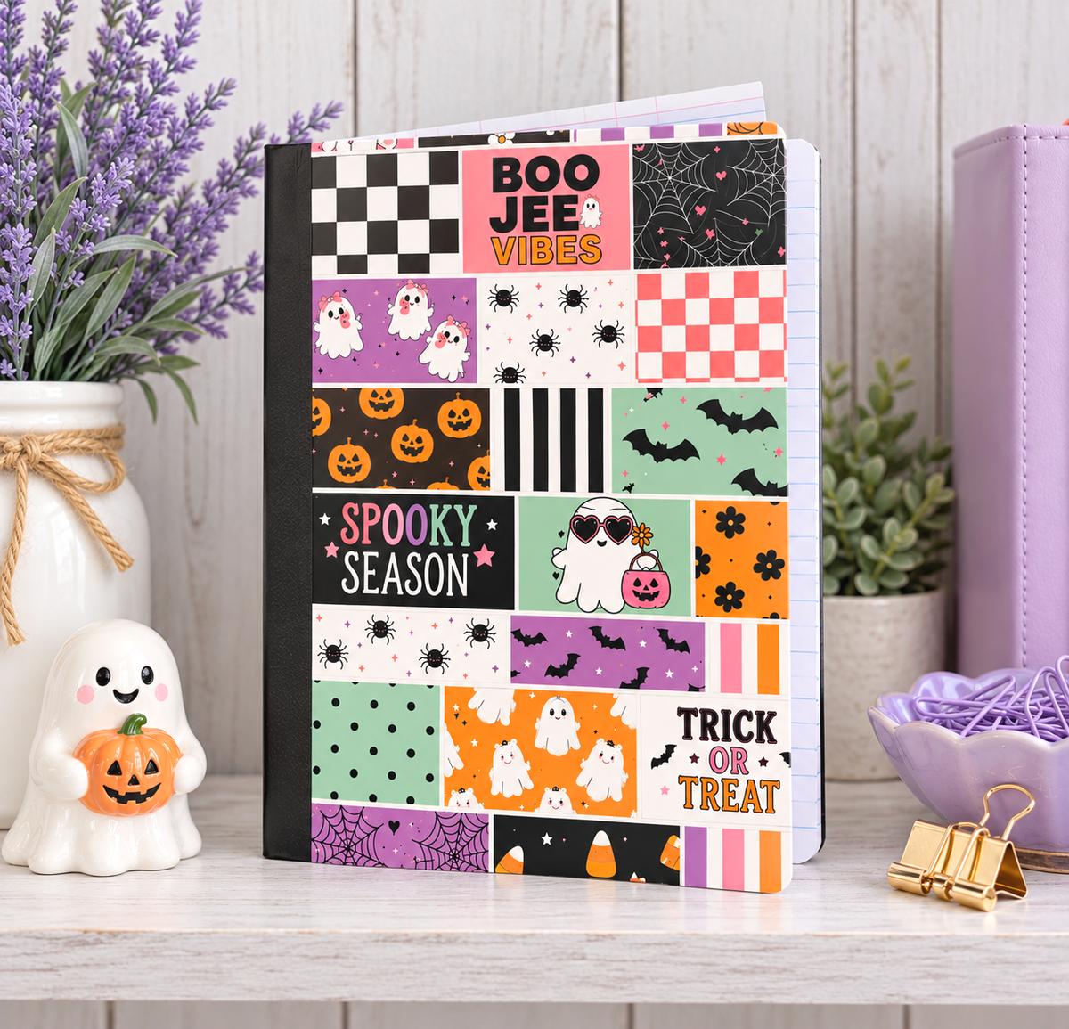Decorative Vinyl Covered Composition Notebook Halloween