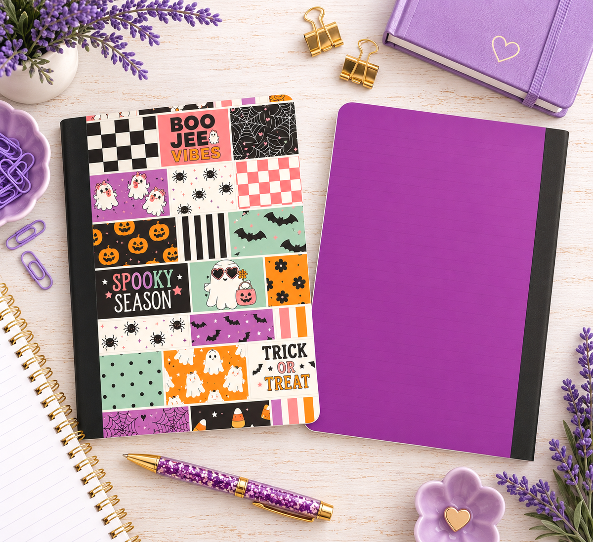 Decorative Vinyl Covered Composition Notebook Halloween