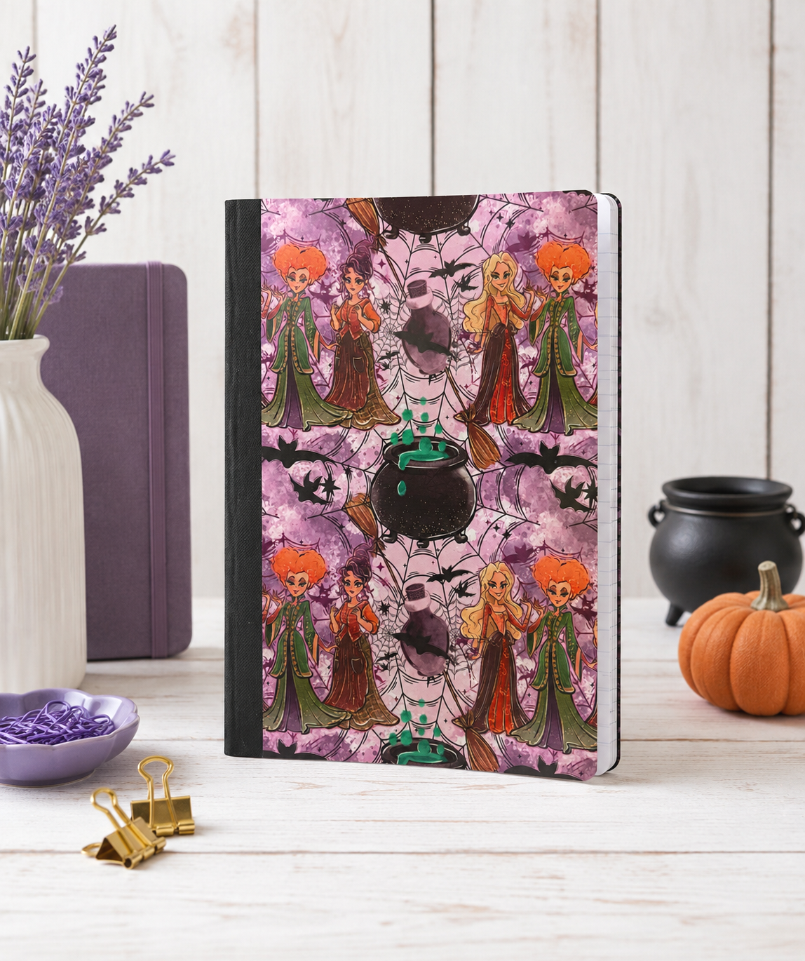 Decorative Vinyl Covered Composition Notebook Hocus Pocus