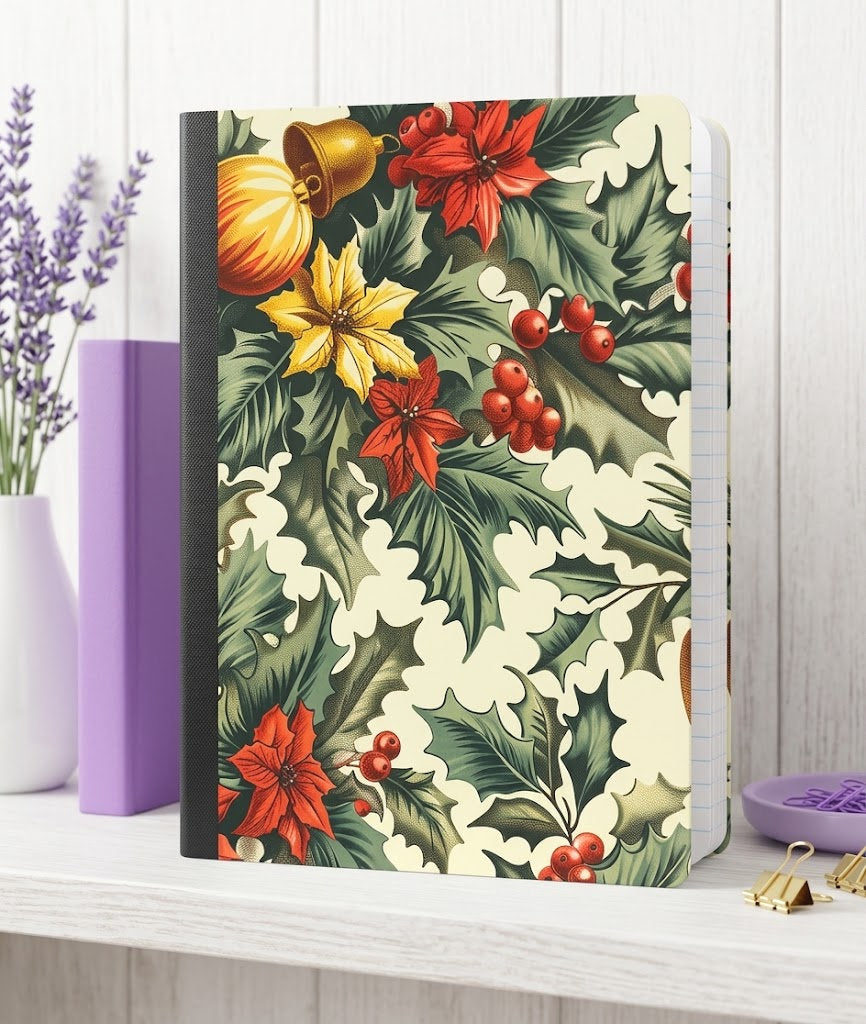 Decorative Vinyl Covered Composition Winter Holly