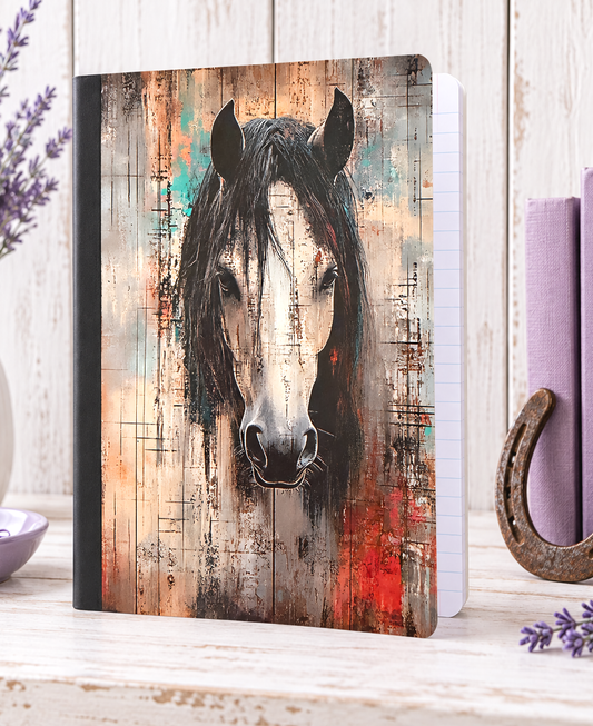 Decorative Vinyl Covered Composition Notebook Horse