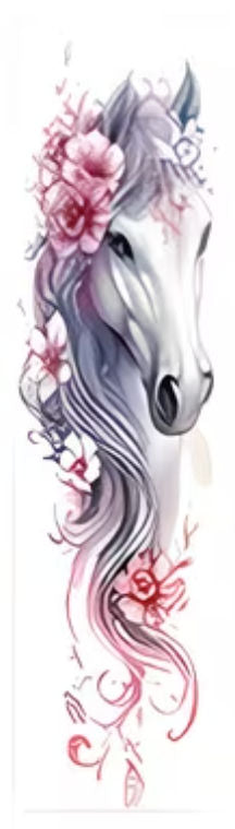 Handmade Horse with flowers glitter pen with free refill 2