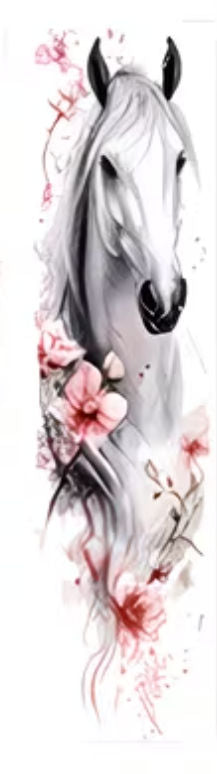 Handmade Horse with flowers glitter pen with free refill 3