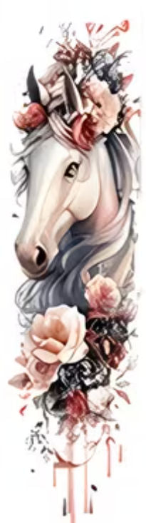Handmade Horse with flowers glitter pen with free refill 6
