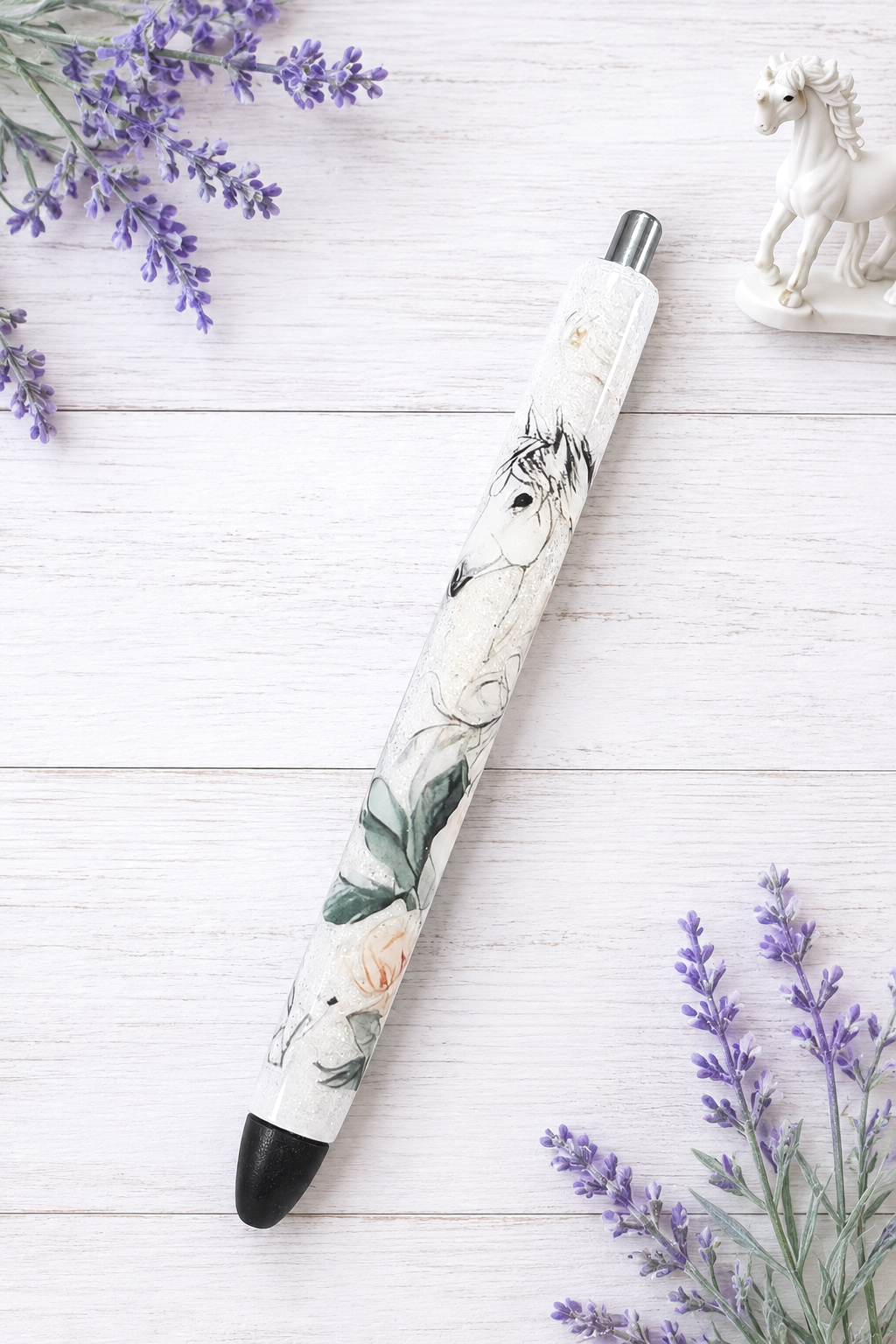 Handmade Horse glitter pen with free refill 2