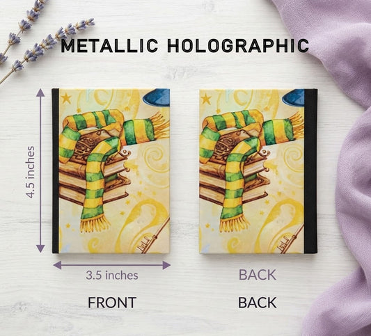 Decorative Vinyl Covered MINIATURE Composition Notebook Metallic Holographic Harry Potter