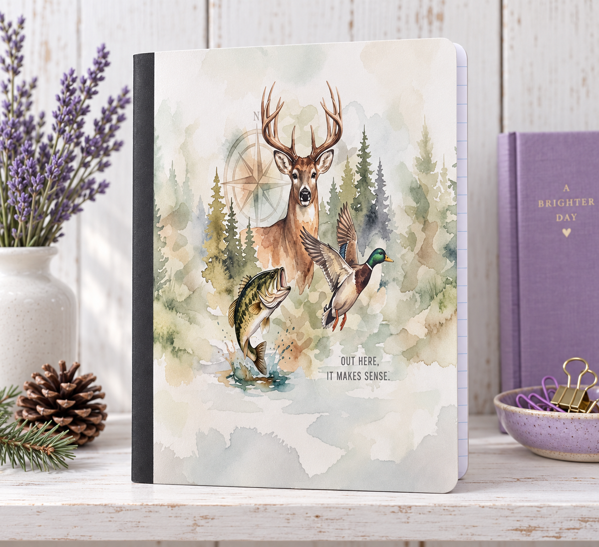Decorative Vinyl Covered Composition Notebook Hunting 2