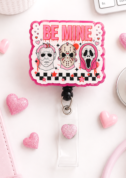 Handmade Be Mine Badge Reel