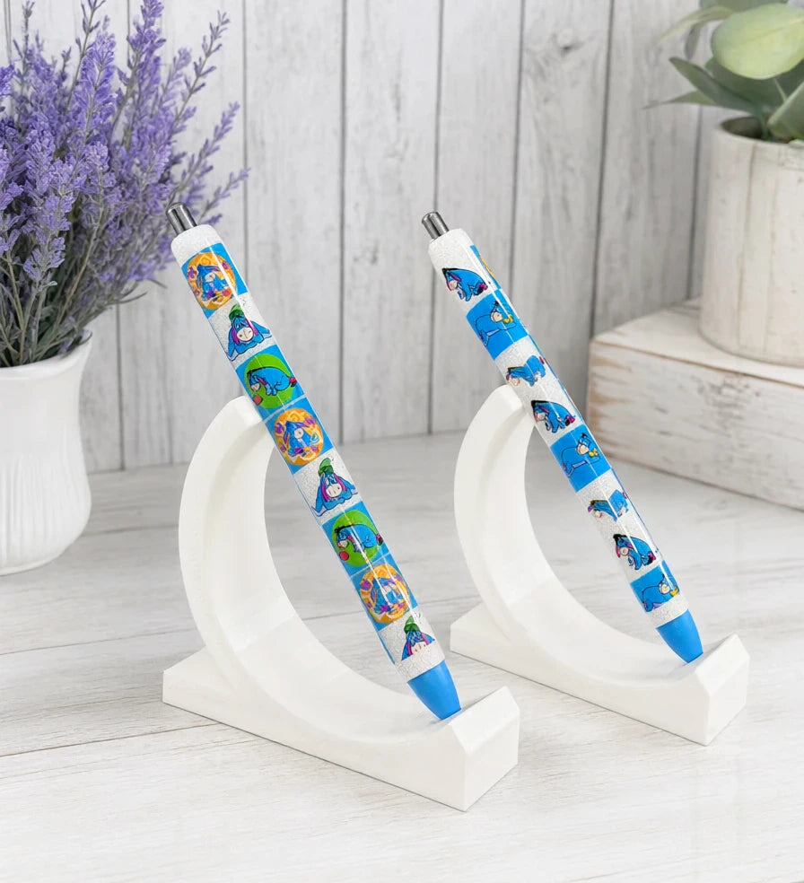 Handmade Eeyore glitter pen with free refill