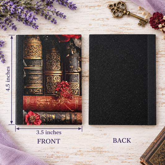 Decorative Vinyl Covered MINIATURE Composition Notebook Gothic Books