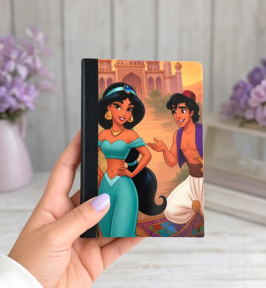 Decorative Vinyl Covered MINIATURE Composition Notebook Princess Metallic Holographic Jasmine