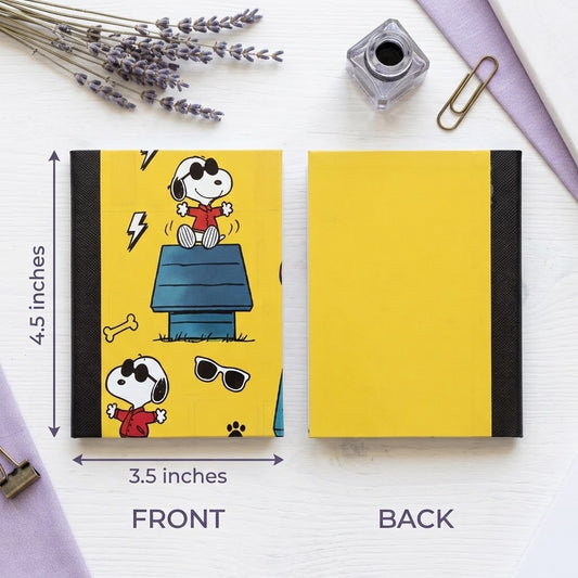 Decorative Vinyl Covered MINIATURE Composition Notebook Joe Cool Snoopy