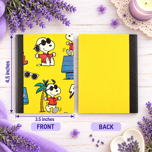 Decorative Vinyl Covered MINIATURE Composition Notebook Snoopy Cool 2
