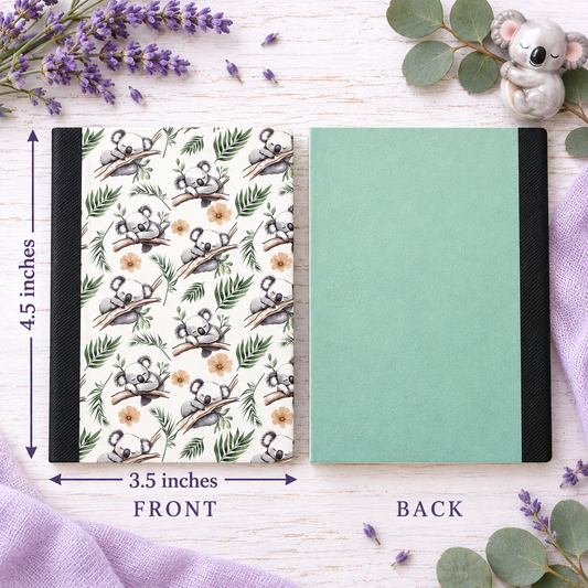 Decorative Vinyl Covered MINIATURE Composition Notebook Koalas