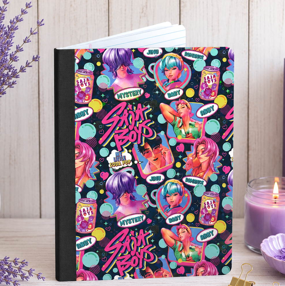 Decorative Vinyl Covered Composition Notebook Holographic K Pop