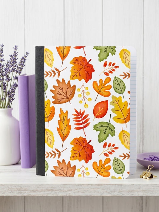 Decorative Vinyl Covered Composition Notebook Autumn Leaves