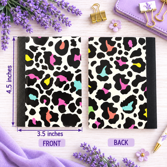 Decorative Vinyl Covered MINIATURE Composition Notebook Leopard Print