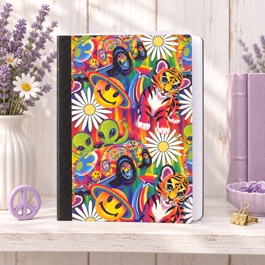Decorative Vinyl Covered Composition Notebook Lisa Frank Holographic