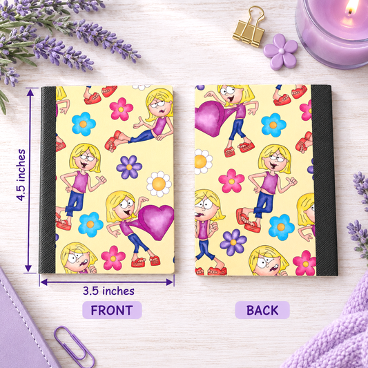 Decorative Vinyl Covered MINIATURE Composition Notebook Lizzie
