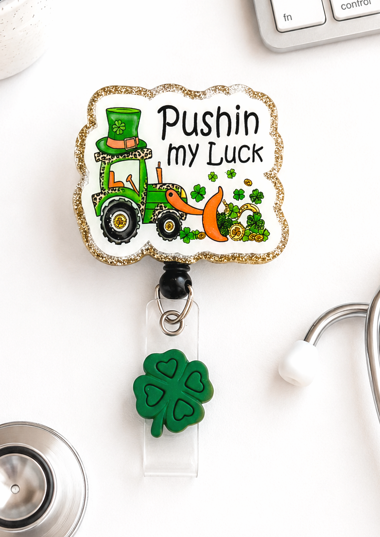 Handmade St. Patrick's Day Badge Reel 7