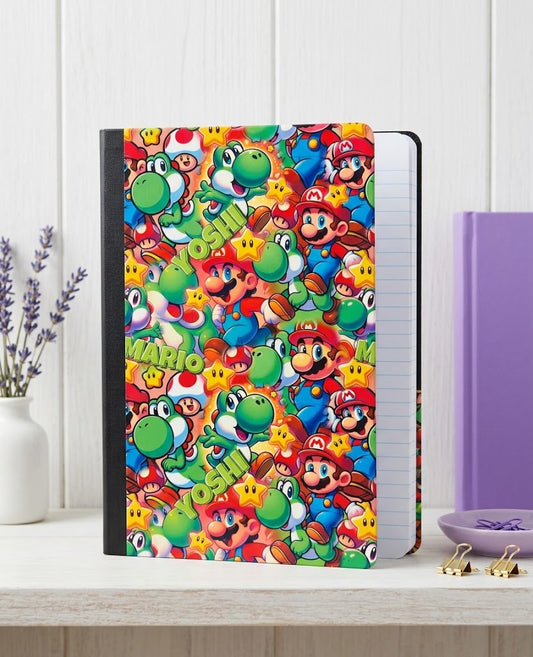 Decorative Vinyl Covered Composition Notebook Super Mario 2