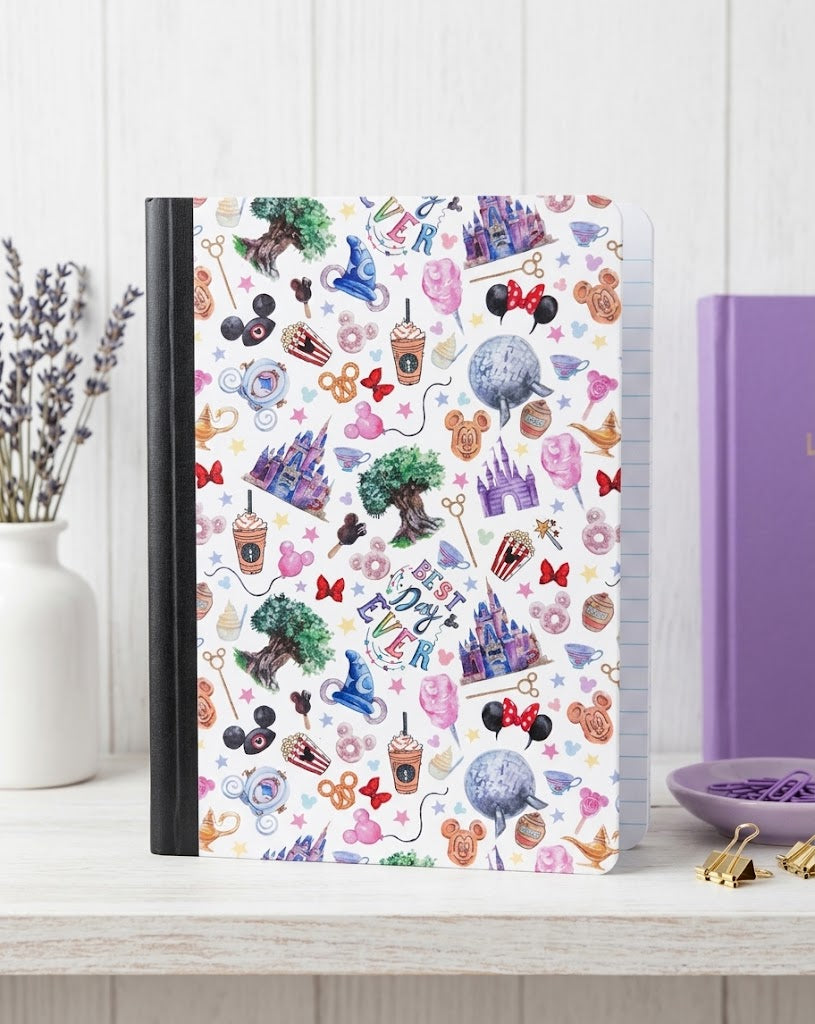 Decorative Vinyl Covered Composition Notebook Disney Collage