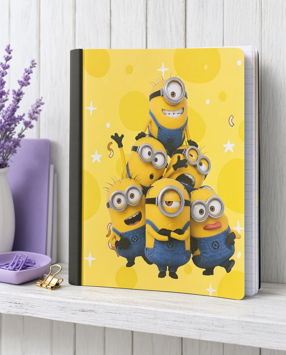Decorative Vinyl Covered Composition Notebook Minions