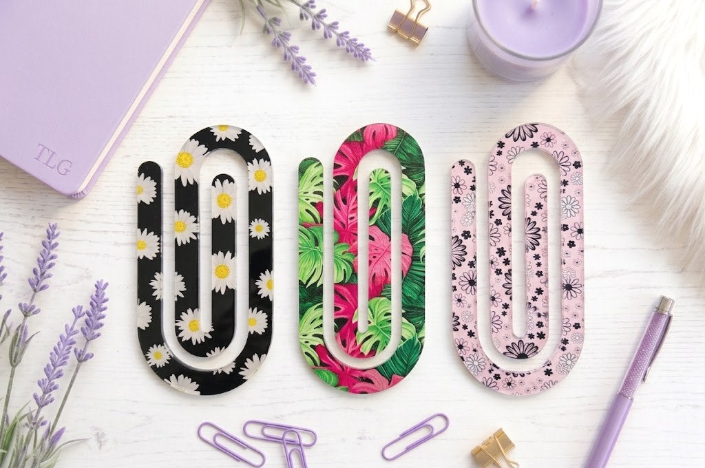 Jumbo Decorative Acrylic Paper Clip Misc 7
