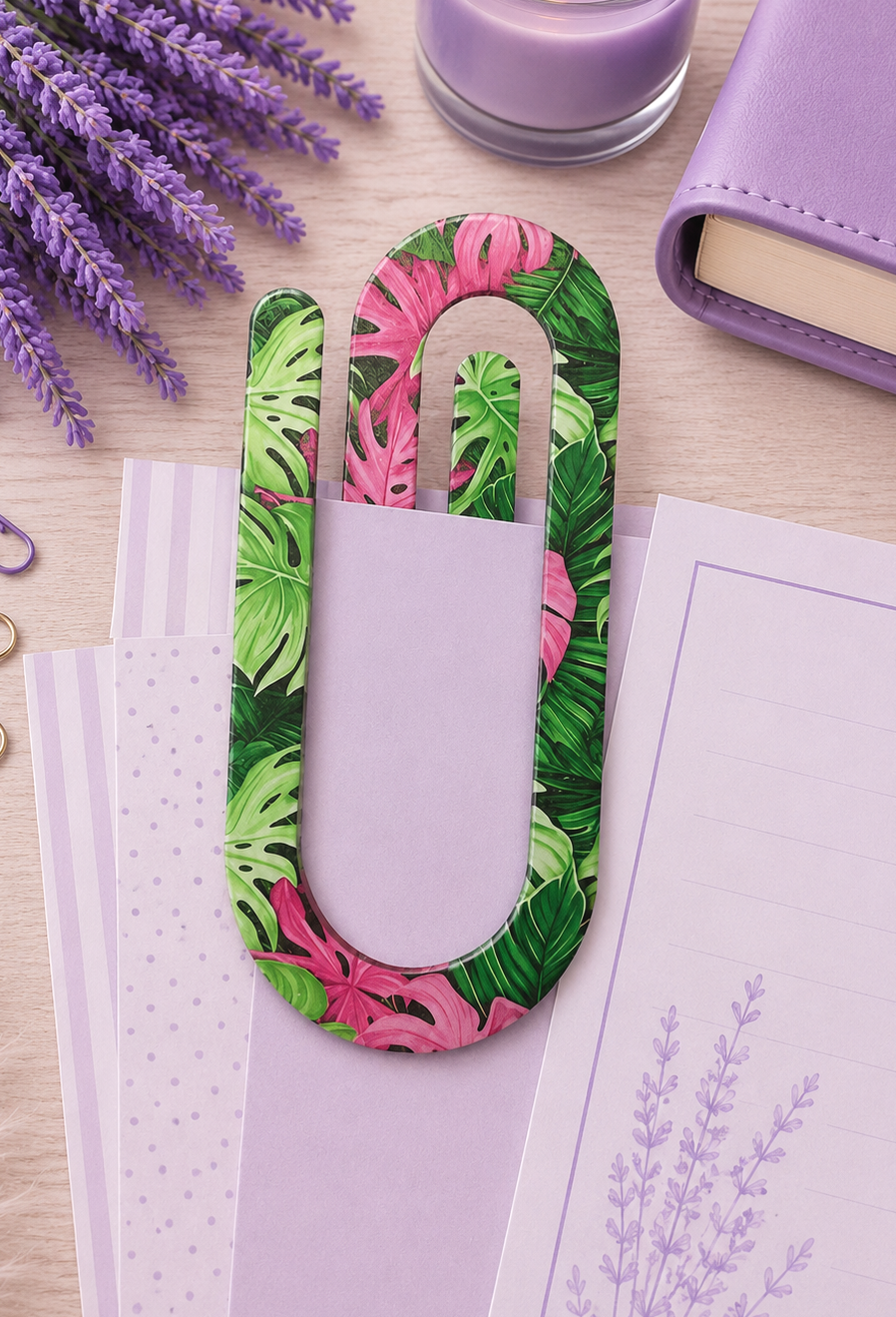 Jumbo Decorative Acrylic Paper Clip Misc 7