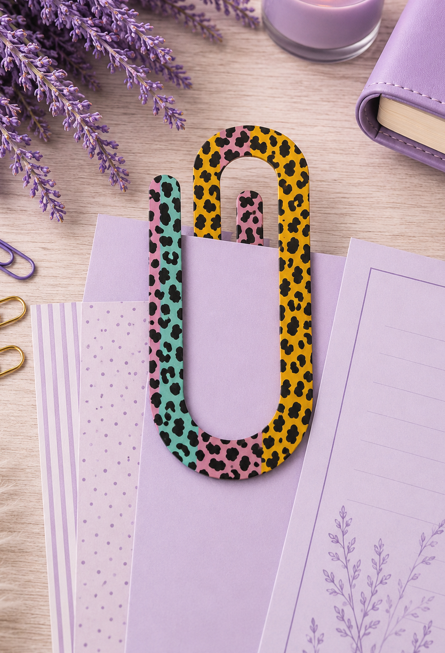 Jumbo Decorative Acrylic Paper Clip Misc 6