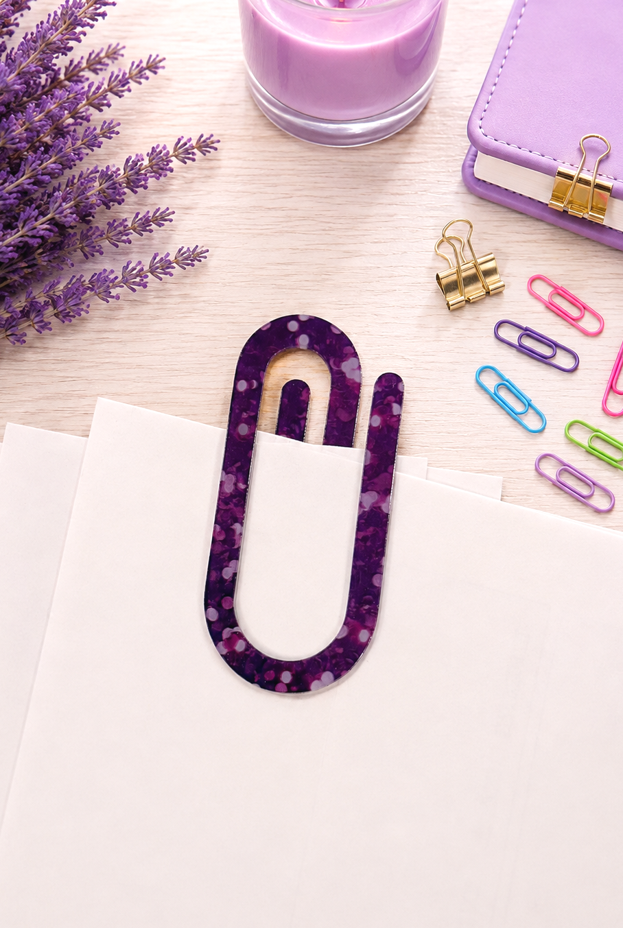 Jumbo Decorative Acrylic Paper Clip MISC 2