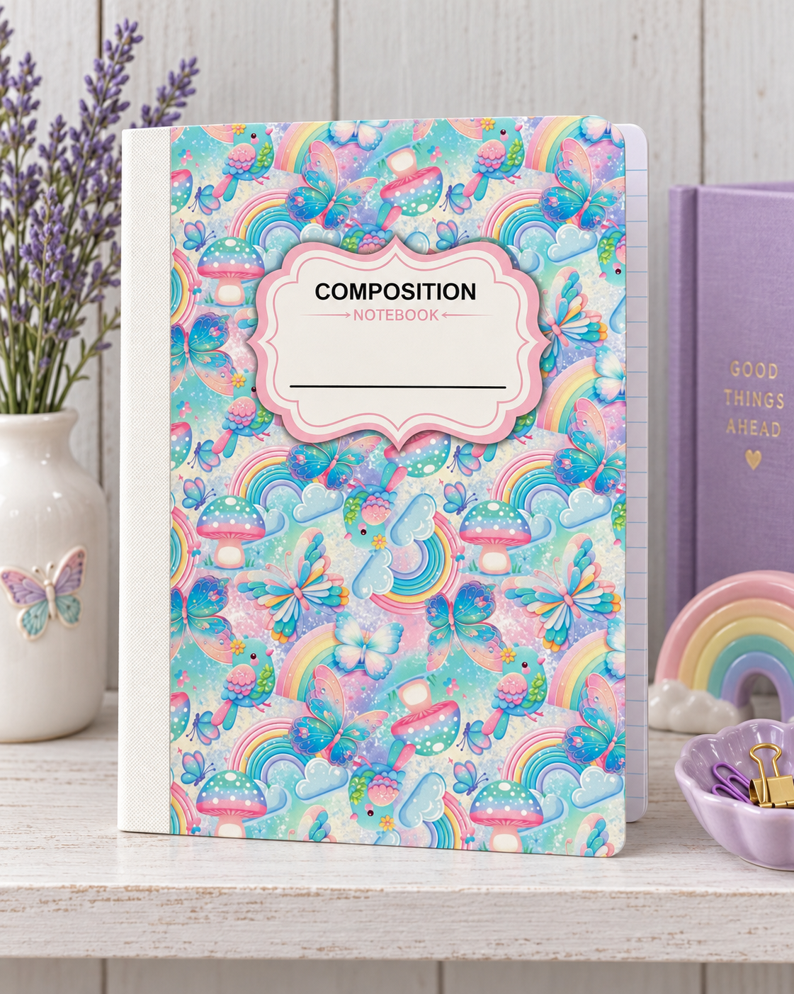 Decorative Vinyl Covered Composition Notebook Hippy Chic