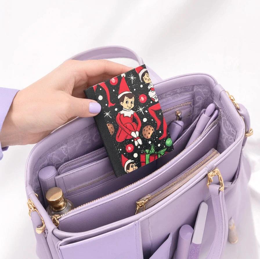 Decorative Vinyl Covered MINIATURE Composition Notebook Elf on a Shelf