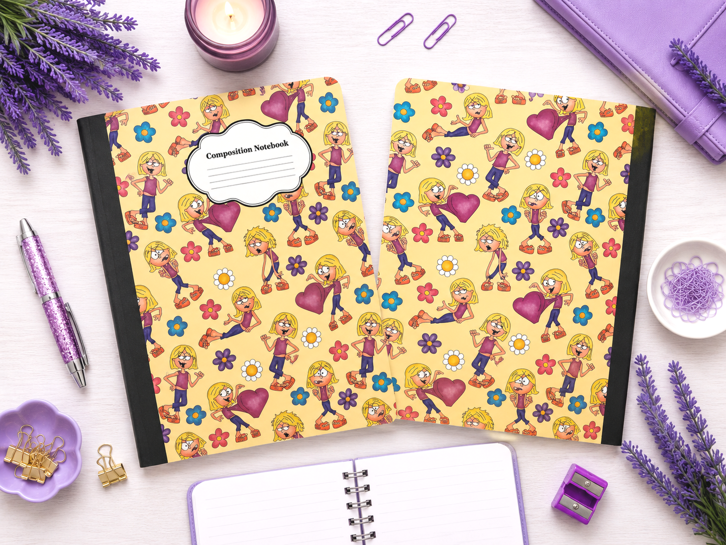Decorative Vinyl Covered Composition Notebook Lizzie McGuire