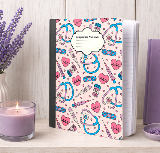 Decorative Vinyl Covered Composition Notebook Medical
