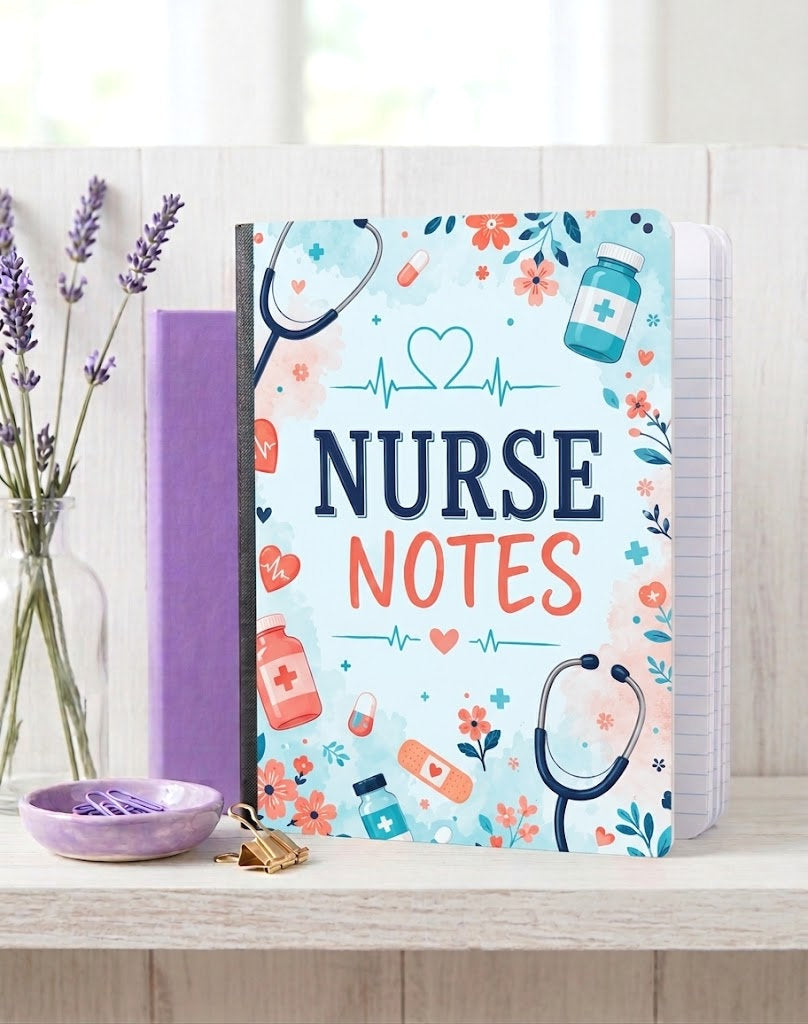 Decorative Vinyl Covered Composition Notebook Nurse Notes