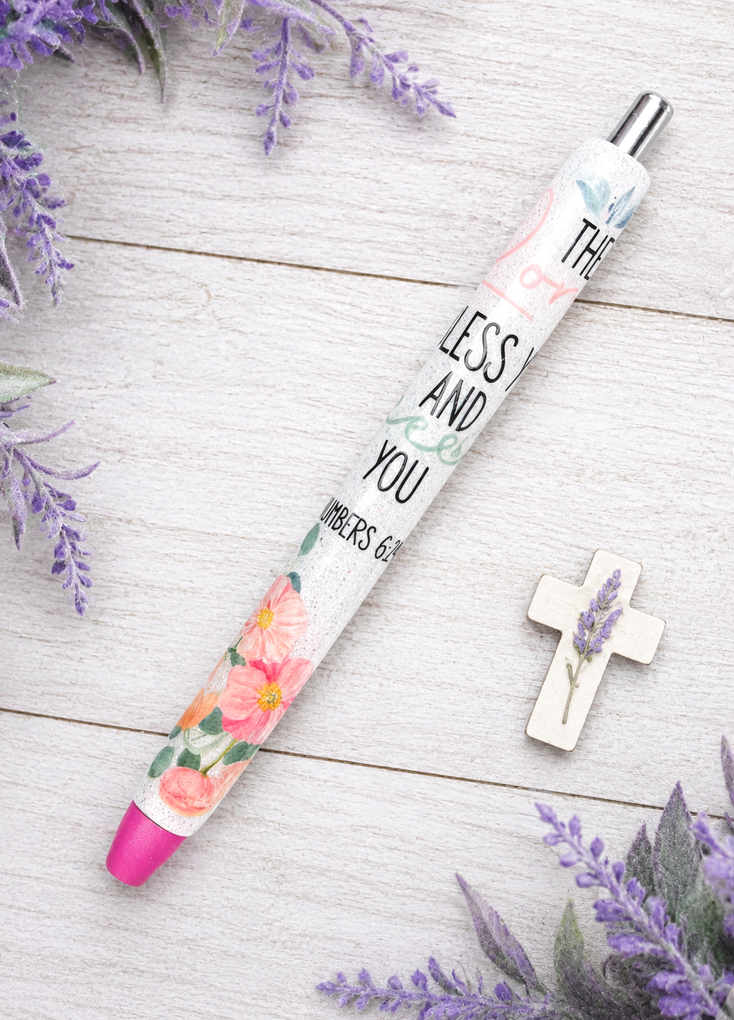Handmade Christian Pen  glitter pen with free refill 22