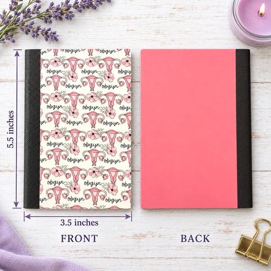 Decorative Vinyl Covered MINIATURE Composition Notebook OBGYN