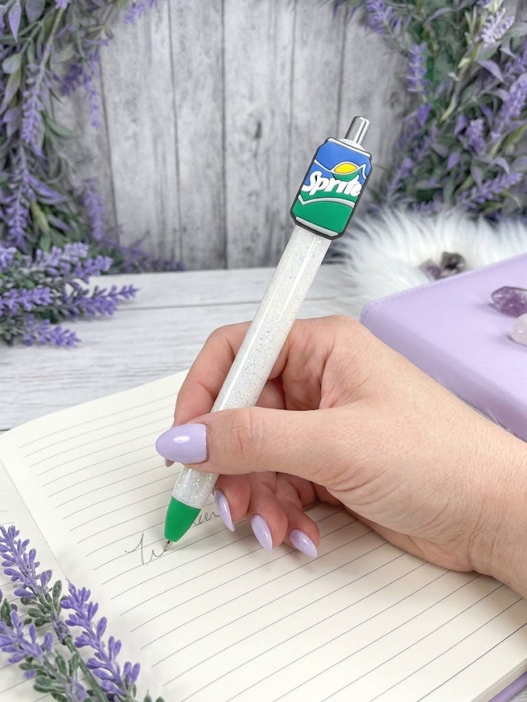 Handmade Sprite glitter pen with free refill